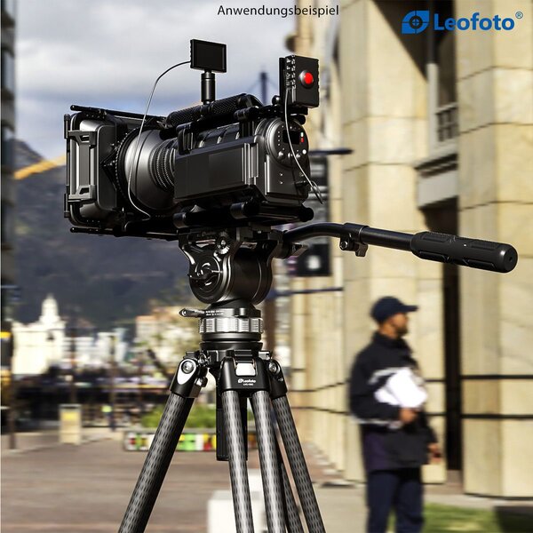 Leofoto Carbon-Dreibeinstativ LVC-193 Doppelrohr + Videoneiger BV-15  BV-15