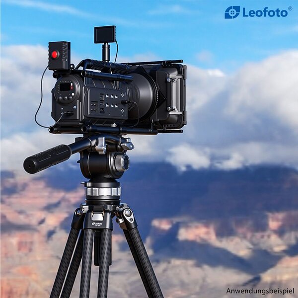 Leofoto Carbon-Dreibeinstativ LVC-193 Doppelrohr + Videoneiger BV-15  BV-15