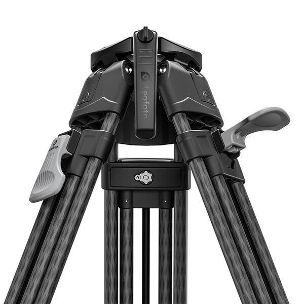 Leofoto Carbon-Dreibeinstativ LVF-163C + FH-10 Videostativset 