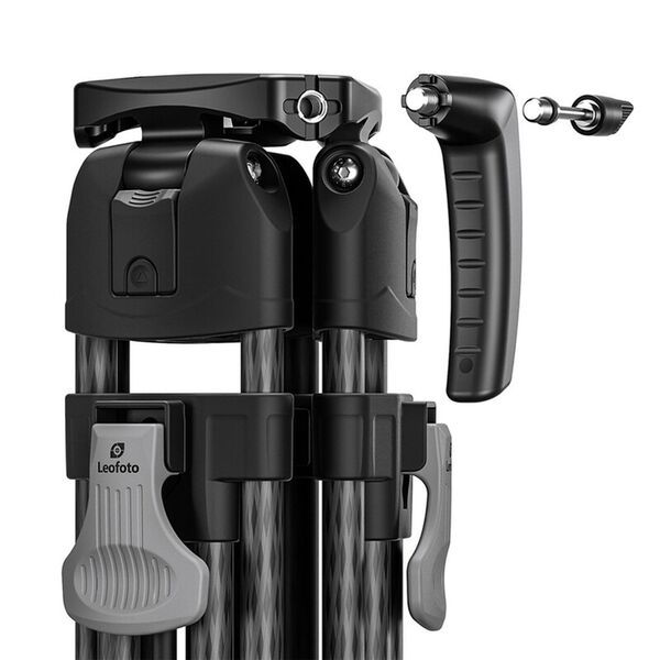 Leofoto Carbon-Dreibeinstativ LVF-163C + FH-10 Videostativset 