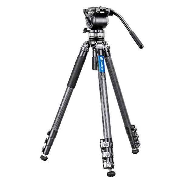 Leofoto Carbon-Dreibeinstativ LVM-324C Manba mit Nivelliereinrichtung + Videoneiger  BV-15