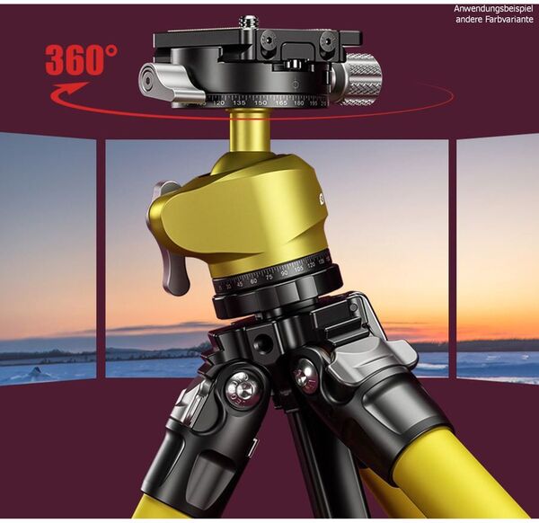 Leofoto  Carbon-Dreibeinstativ LY-224C Mr.Y + Ballhead LH-25 R Black 