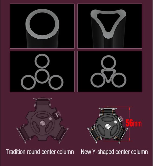 Leofoto  Carbon-Dreibeinstativ LY-224C Mr.Y + Ballhead LH-25 R Black 