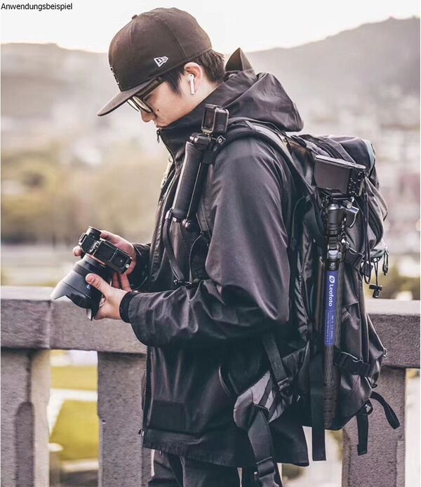 Leofoto  Carbon-Dreibeinstativ LY-224C Mr.Y + Ballhead LH-25 R Black 