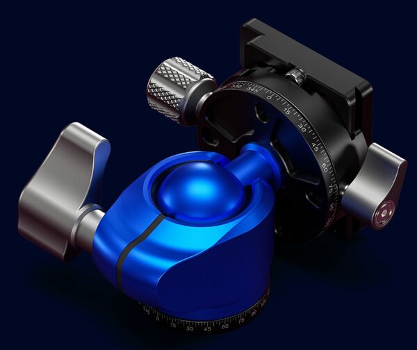 Leofoto  Carbon-Dreibeinstativ LY-224C Mr.Y + Ballhead LH-25 R Y Blue 