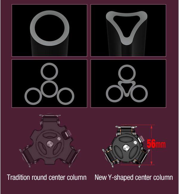 Leofoto  Carbon-Dreibeinstativ LY-224C Mr.Y + Ballhead LH-25 R Red 