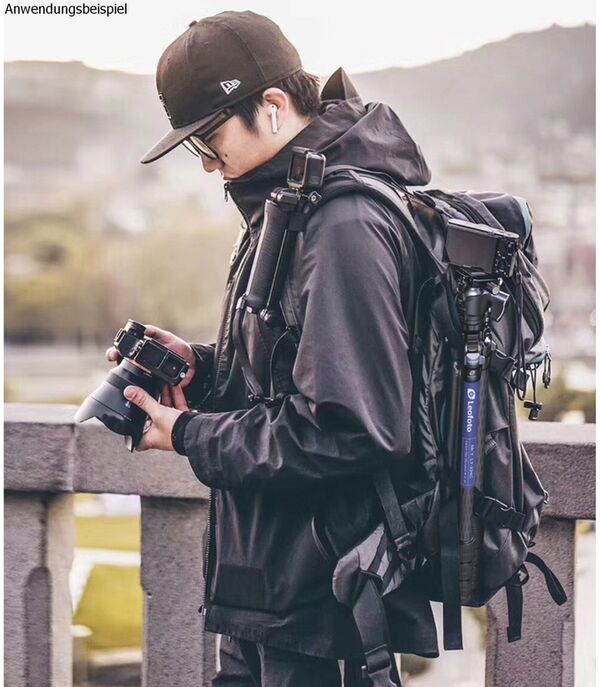 Leofoto  Carbon-Dreibeinstativ LY-224C Mr.Y + Ballhead LH-25 R Red 