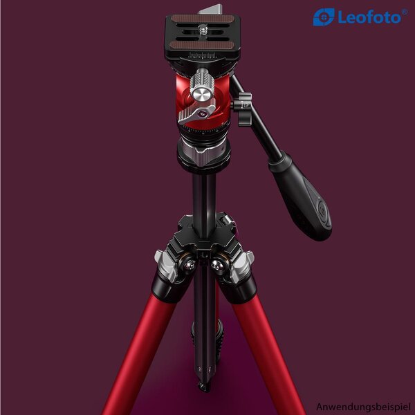 Leofoto Carbon-Dreibeinstativ LY-224C Mr.Y + Videoneiger BV-0R + Nivellierbasis LB-38  blau
