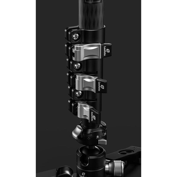 Leofoto Carbon-Einbeinstativ MF-324C + Schwenk-Neigefuß VD-04 + Videoneiger BV-10 