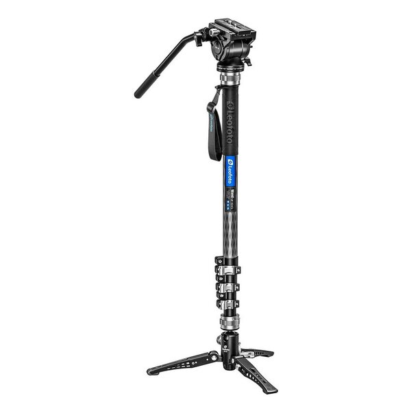 Leofoto Carbon-Einbeinstativ MF-324CL + Schwenk-Neigefuß VD-04 + Videoneiger BV-10 