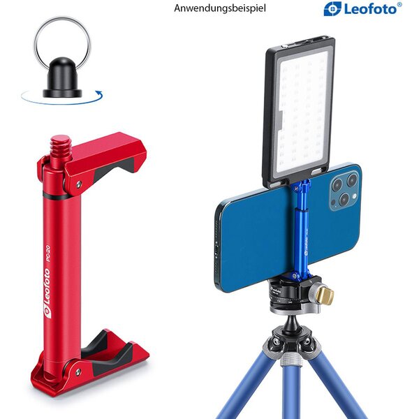 Leofoto Halterung Smartphone PC-20 red  red