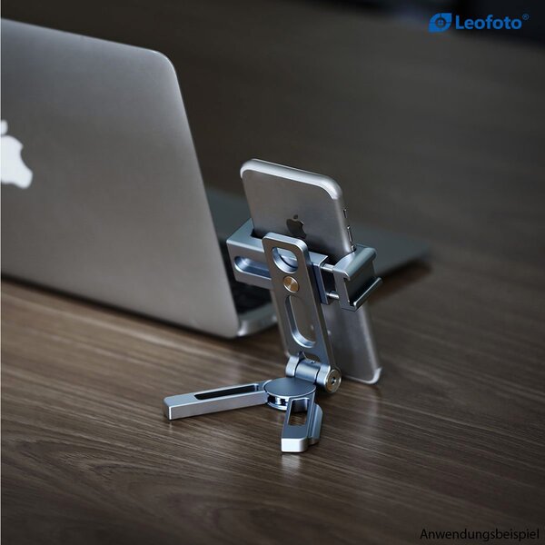 Leofoto Halterung Smartphoneklemme & Stativ PS-2 Silver  silver