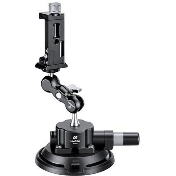 Leofoto Kit Saugnapf mit Arm und PC-90II Telefonklammer  SC-02