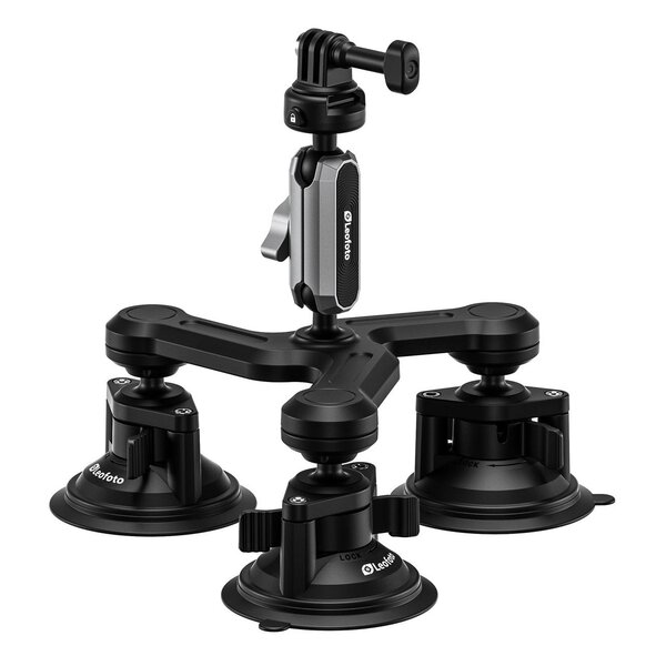 Leofoto LAC-05 Dreifach-Saugstativ für Action-Cams 