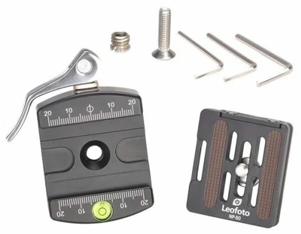 Leofoto LR-50 Schnellkupplung mit + NP-50 Schnellwechselplatte 