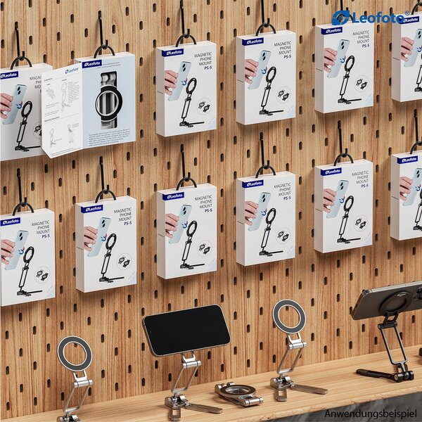 Leofoto Magnetische Smartphonehalterung PS-5 black  black