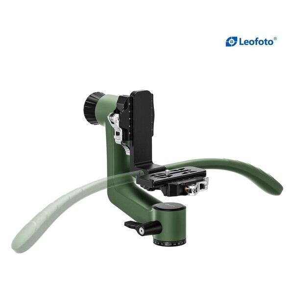 Leofoto PG-3SL Carbonfaser-Gimbalkopf mit langem Griff  grün