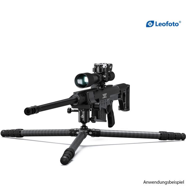 Leofoto SA-324C Carbon-Dreibeinstativ + Kugelkopf MK-40 + Waffenklemmhalterung GS-3 