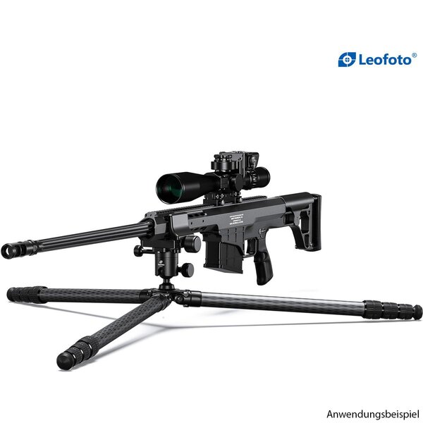 Leofoto SA-324CL Carbon-Dreibeinstativ + Kugelkopf MK-40 + Gewehrklemme GS-3 