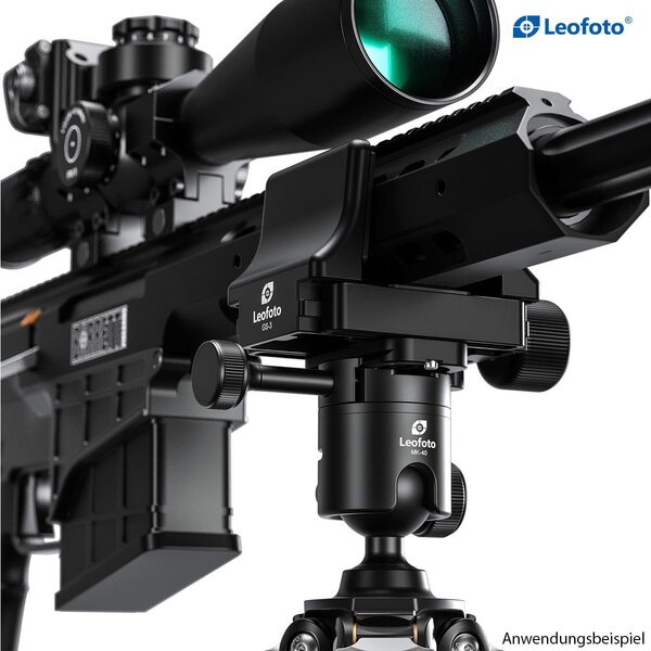 Leofoto SA-364C Carbon-Dreibeinstativ + Kugelkopf MK-40 + Gewehrklemme GS-3 