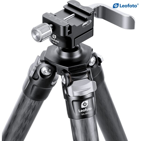 Leofoto SA-364C Carbon-Dreibeinstativ und Gewehraufnahme MA-30 