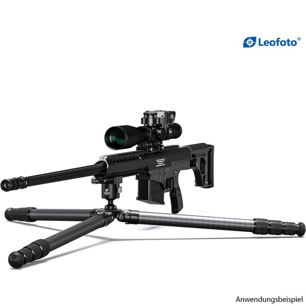 Leofoto SA-364C Carbon-Dreibeinstativ und Gewehraufnahme MA-40 