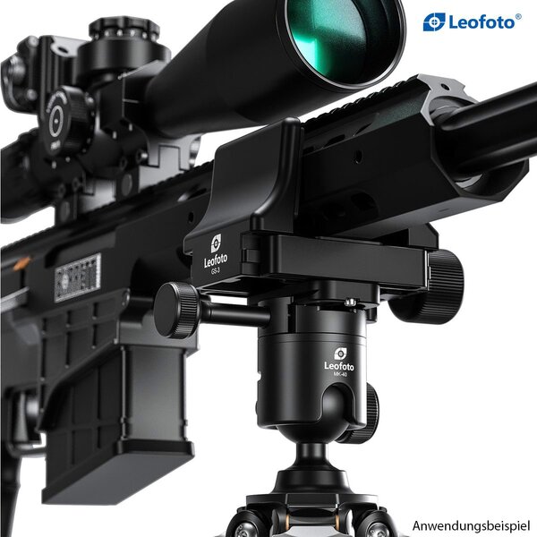 Leofoto SA-364CL Carbon-Dreibeinstativ + Kugelkopf MK-40 + Gewehrklemme GS-3 
