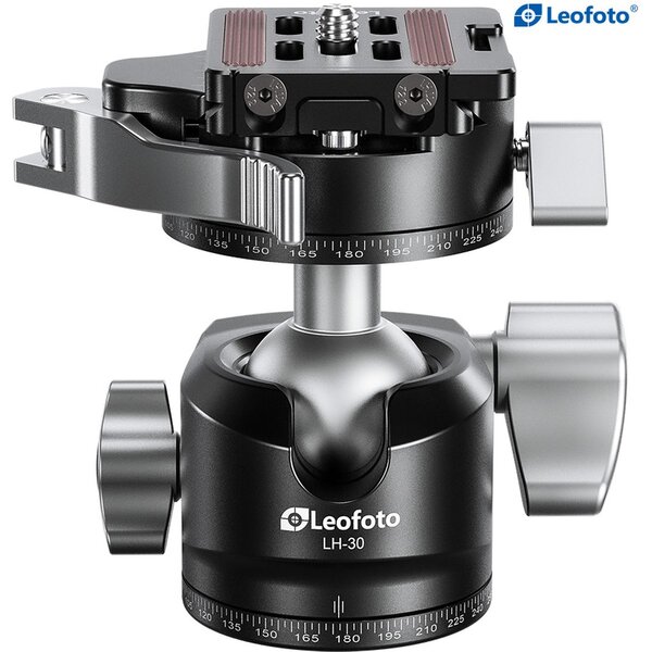 Leofoto Stativ-Kugelkopf LH-30PCL, Dual-Panoramafunktion + Schnellwechselplatte NP-60 