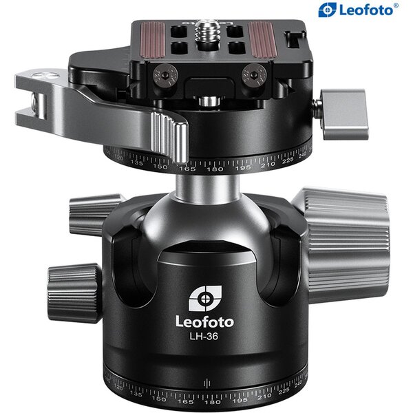 Leofoto Stativ-Kugelkopf LH-36PCL, Dual-Panoramafunktion + Schnellwechselplatte NP-60 