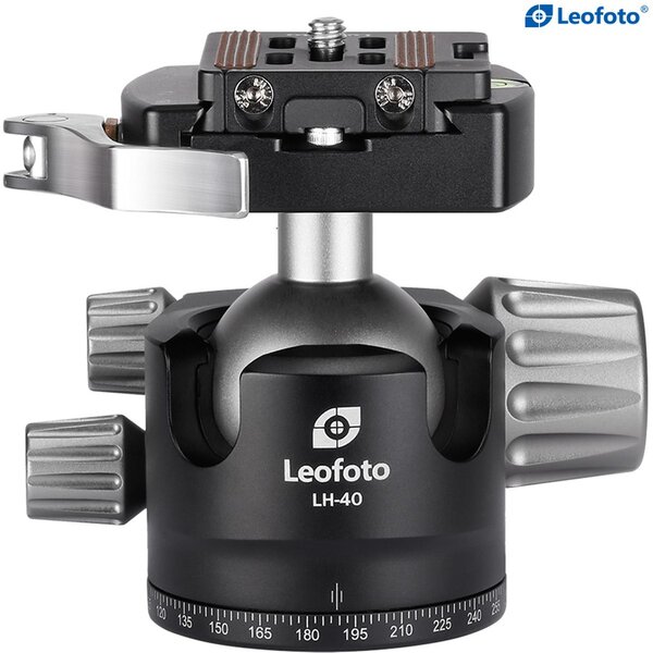 Leofoto Stativ-Kugelkopf LH-40LR + Schnellwechselplatte NP-50 