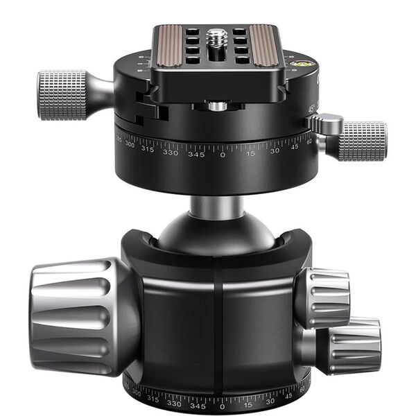 Leofoto Stativ-Kugelkopf LH-40PR mit Doppelpanoramateller und Rastfunktion 