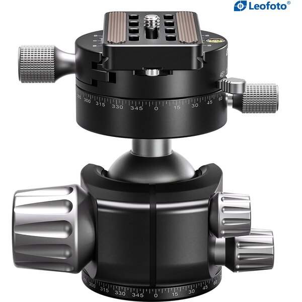 Leofoto Stativ-Kugelkopf LH-40PR mit Doppelpanoramateller und Rastfunktion 