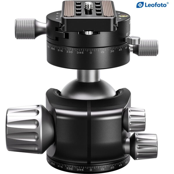 Leofoto Stativ-Kugelkopf LH-47PR mit Doppelpanoramateller und Rastfunktion 