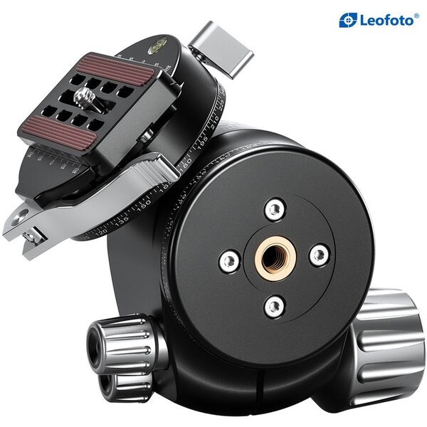 Leofoto Stativ-Kugelkopf LH-55PCL mit Panoramateller und Schnellwechselkupplung 