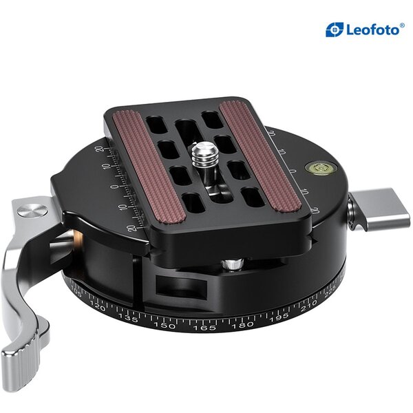 Leofoto Stativ-Kugelkopf LH-55PCL mit Panoramateller und Schnellwechselkupplung 