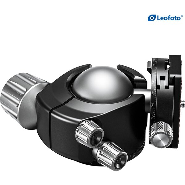 Leofoto Stativ-Kugelkopf LH-55R, Dual-Panoramafunktion + Schnellwechselplatte NP-60 
