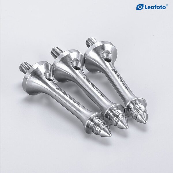 Leofoto Stativfuß Lange Spikes mit Gummikappen TFS S1/4 