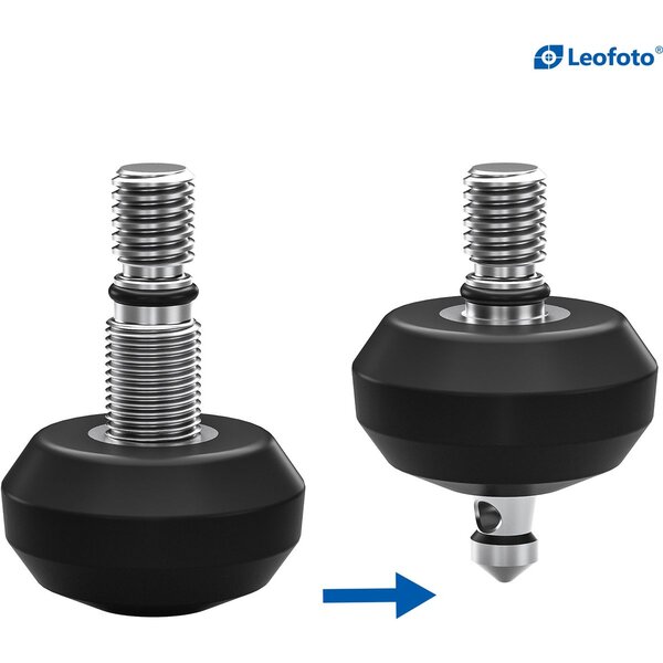 Leofoto Stativfuß TFV Gummifuß-/Spike-Kombination 
