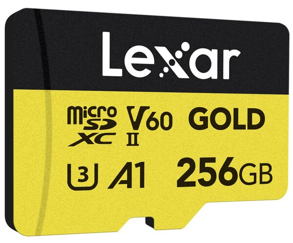 Lexar Gold MicroSDXC, UHS-II, U3, V60 Professional Speicherkarte  256 GB