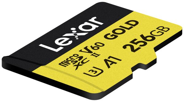 Lexar Gold MicroSDXC, UHS-II, U3, V60 Professional Speicherkarte  256 GB