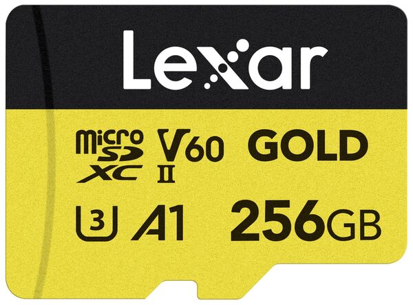 Lexar Gold MicroSDXC, UHS-II, U3, V60 Professional Speicherkarte  256 GB