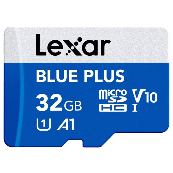Lexar microSDHC Blue Plus UHS-I V10 Read 100MB/s mit SD Adapter  32 GB