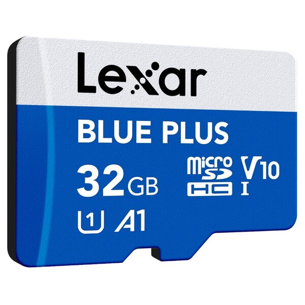 Lexar microSDHC Blue Plus UHS-I V10 Read 100MB/s mit SD Adapter  32 GB