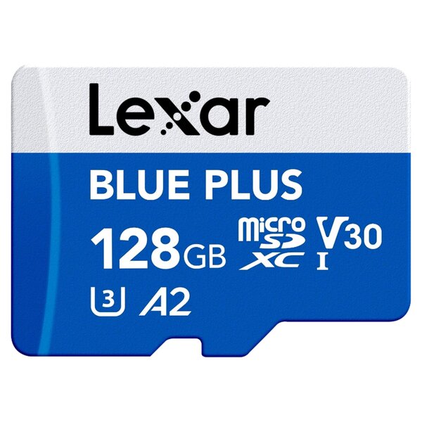 Lexar microSDXC Blue Plus UHS-I V30 Read 100MB/s mit SD Adapter  128 GB