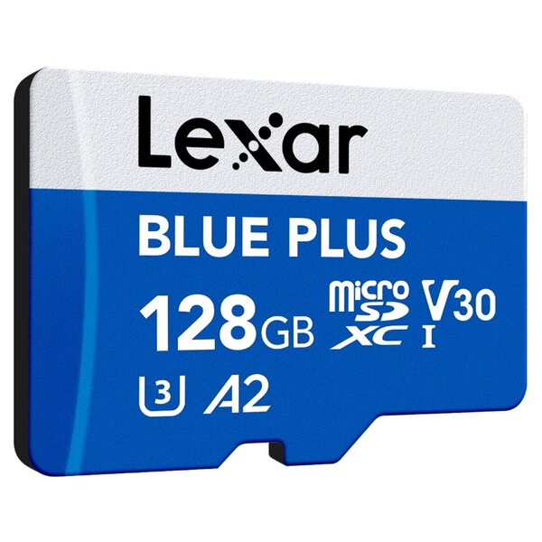 Lexar microSDXC Blue Plus UHS-I V30 Read 100MB/s mit SD Adapter  128 GB