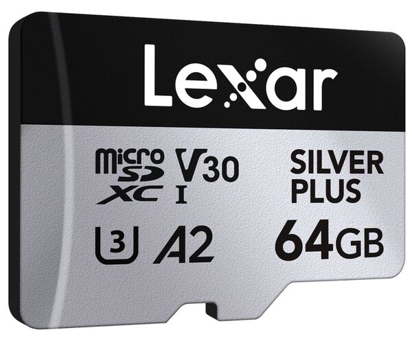 Lexar microSDXC Silver Plus UHS-1 V30 R205/W100MB/s  64 GB