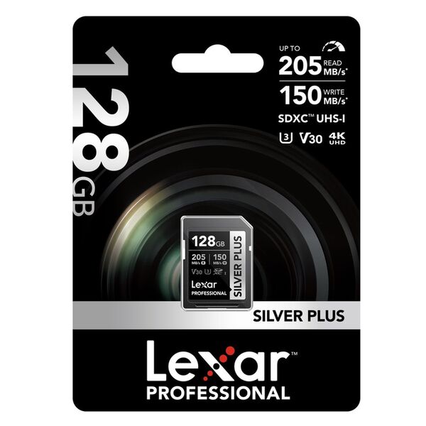 Lexar SD Silver Plus UHS-1 V30 R205/W150MB/s  128 GB