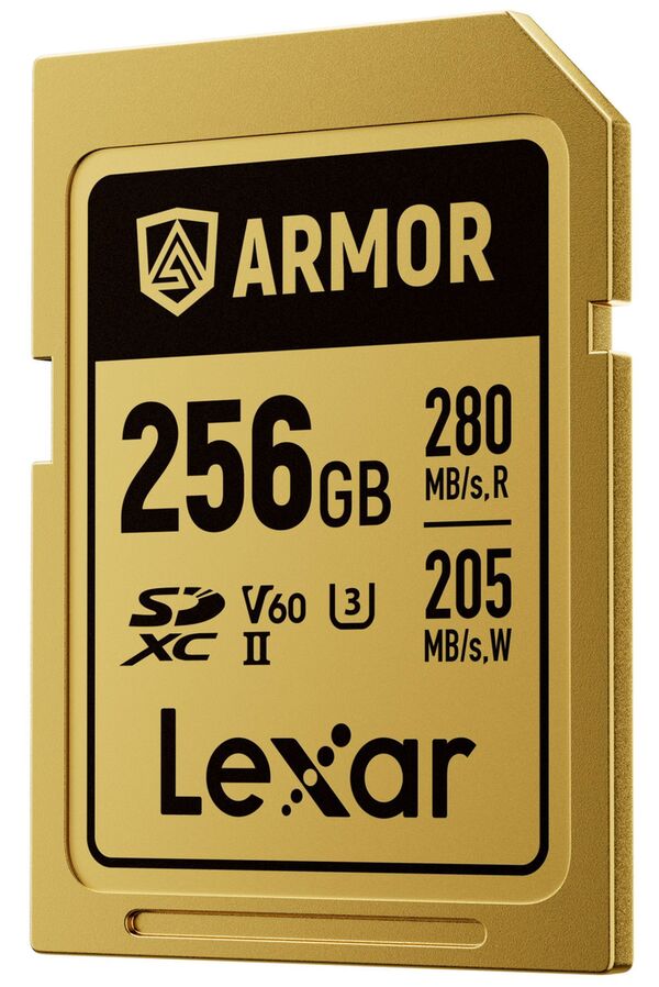 Lexar SDXC Pro Gold Series ARMOR UHS-II V60 IP68 Stainless Steel R280  256 GB 