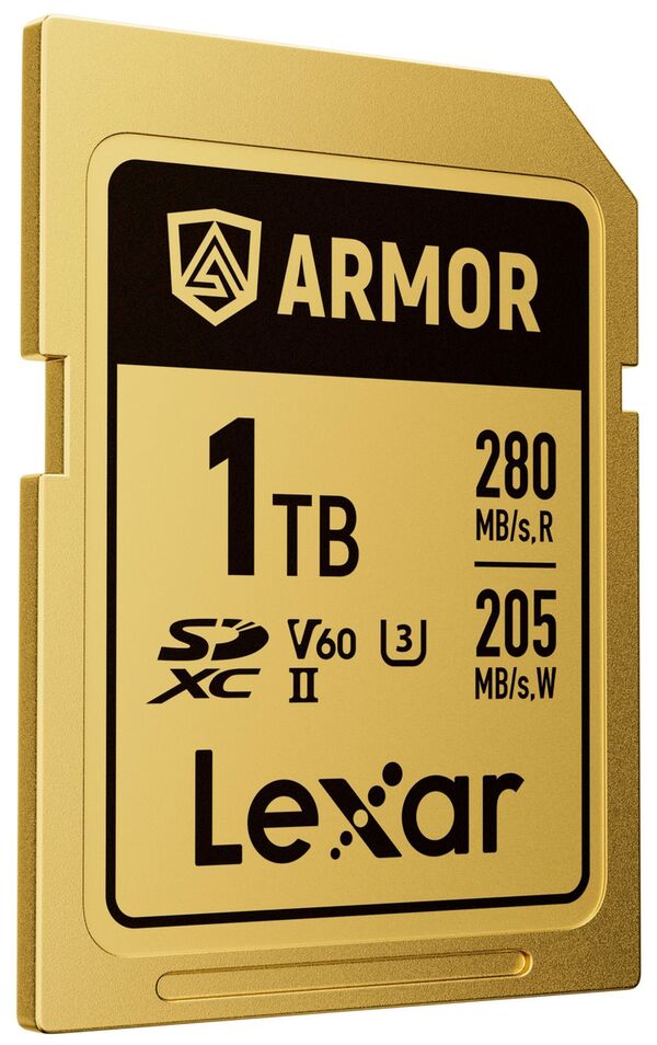 Lexar SDXC Pro Gold Series ARMOR UHS-II V60 IP68 Stainless Steel R280  1 TB