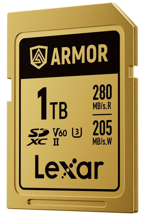 Lexar SDXC Pro Gold Series ARMOR UHS-II V60 IP68 Stainless Steel R280  1 TB